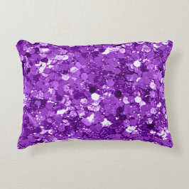 Cojín Decorativo Purple Faux Sequin Purpurina Pop De Lujo