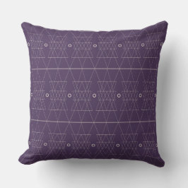 Cojín Decorativo Purple Geometric Triangles Couch Pillow