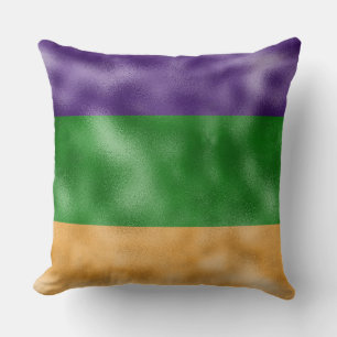 COJÍN DECORATIVO PURPLE GREEN GOLD MARDI GRAS STRIPS