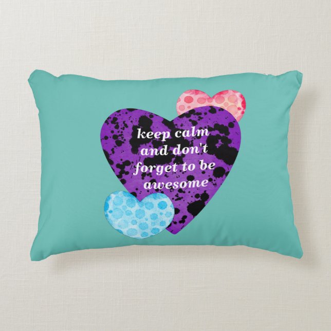 Cojín Decorativo Purple heart vibrant red love (Anverso)
