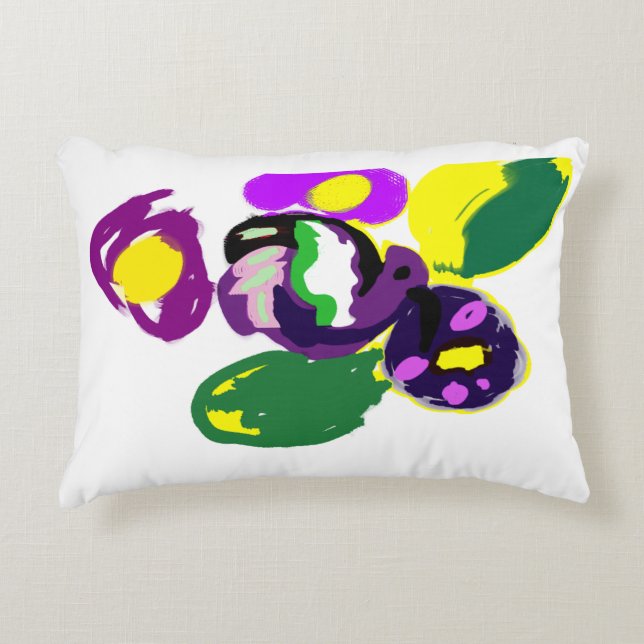 Cojín Decorativo Purple hummingbird and flowers  (Anverso)