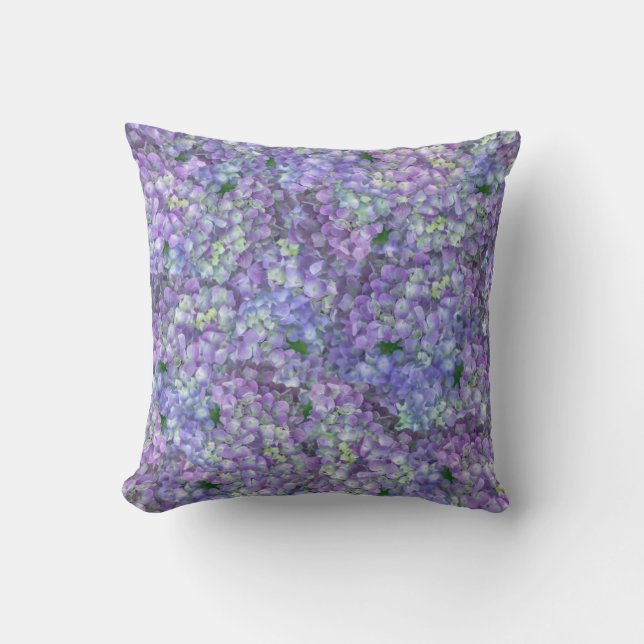 Cojín Decorativo Purple hydrangea flowers (Anverso)