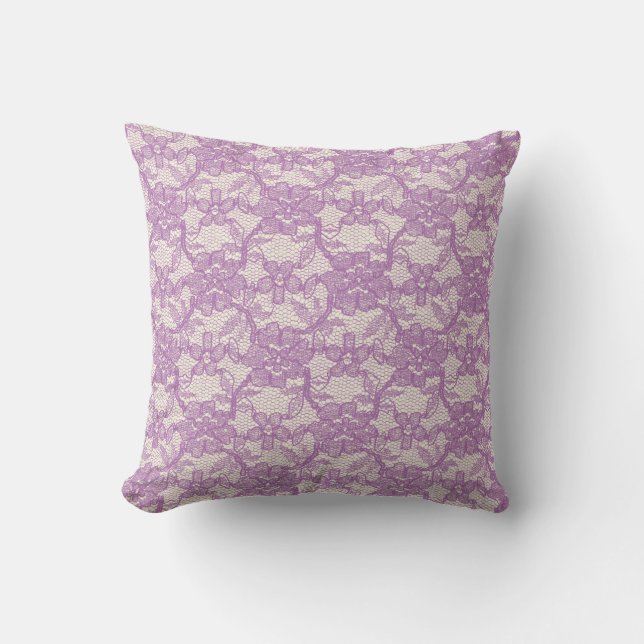 Cojín decorativo Purple Lace (Anverso)