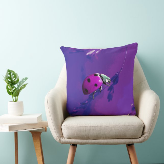 Cojín Decorativo Purple Ladybug (Silla)