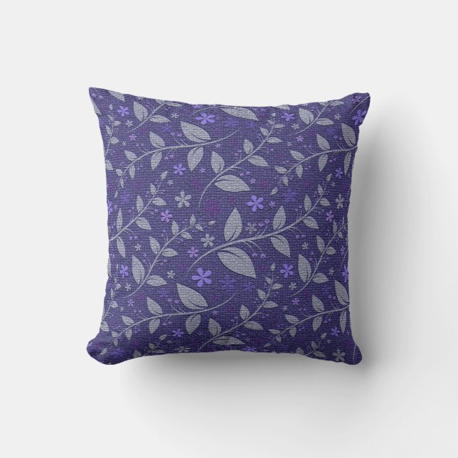 Cojín Decorativo Purple Modern Elegant Popular Floral (Anverso)