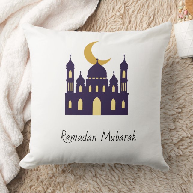 Cojín Decorativo    Purple Mosque & Crescent Moon Pillow  (Manta)