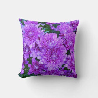 Cojín Decorativo Purple Mums Throw Pillow