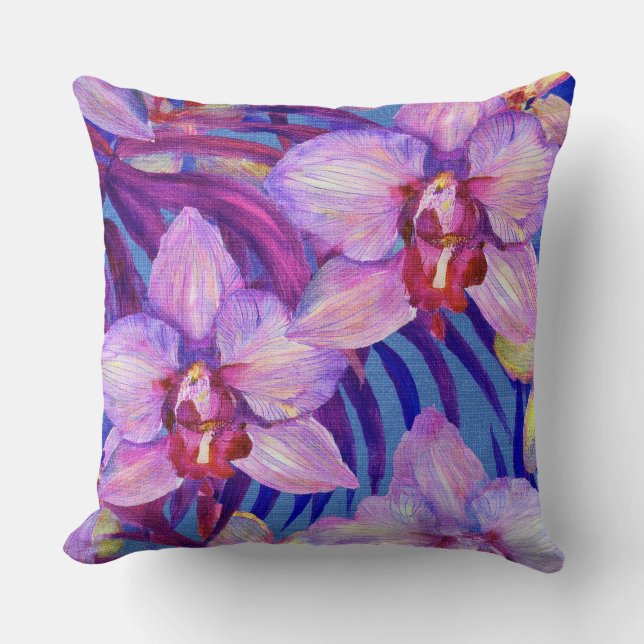 Cojín Decorativo Purple orchid pattern (Anverso)