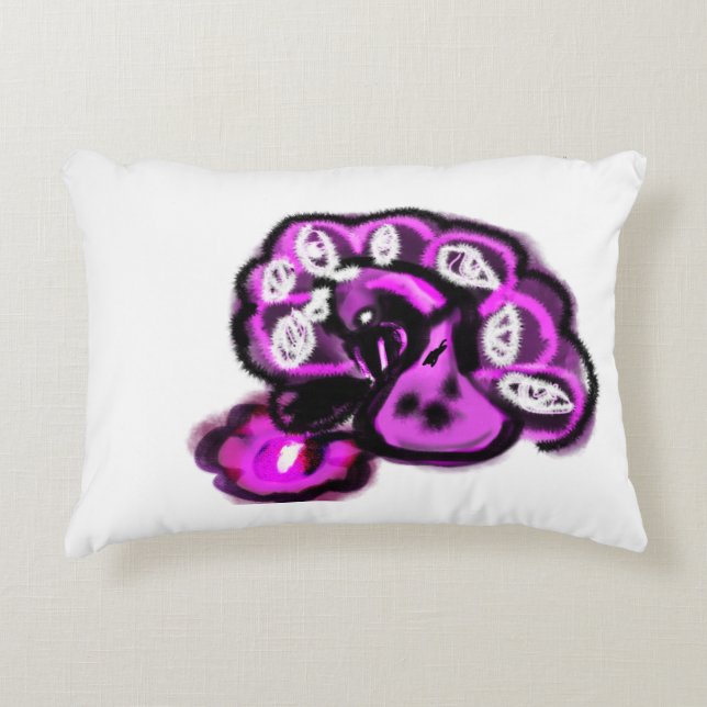 Cojín Decorativo Purple peacock (Anverso)