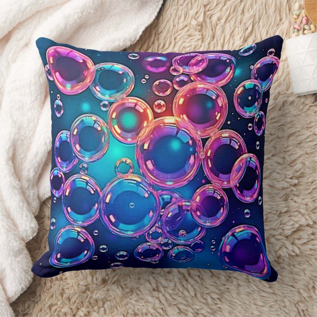 Cojín Decorativo Purple Pink Bubble Magic (Manta)