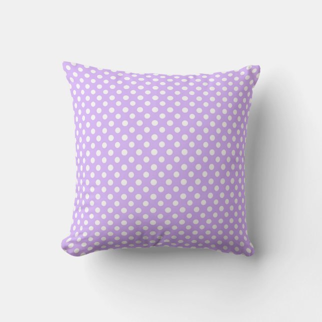 Cojín Decorativo Purple Polkadot Glam Girly Cute (Anverso)