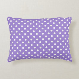 Cojín Decorativo Purple Polkadot,Modern,Throw Pillow