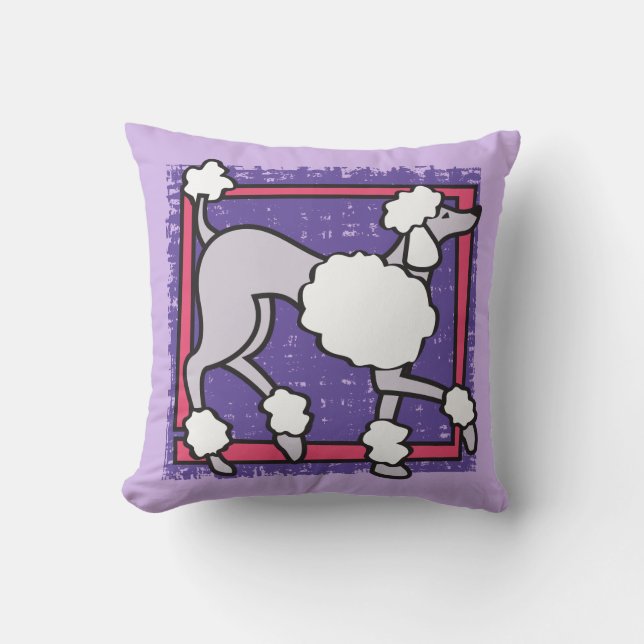 Cojín decorativo PURPLE POODLE (Anverso)