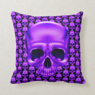Cojín Decorativo Purple Skull