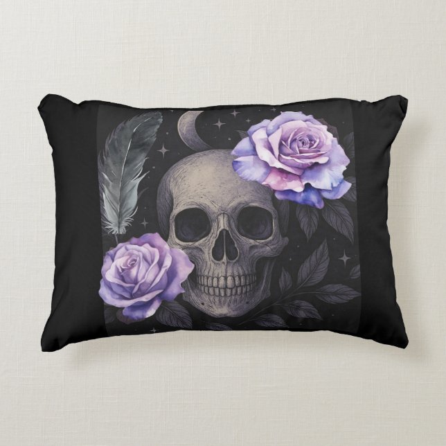 COJÍN DECORATIVO PURPLE SKULL