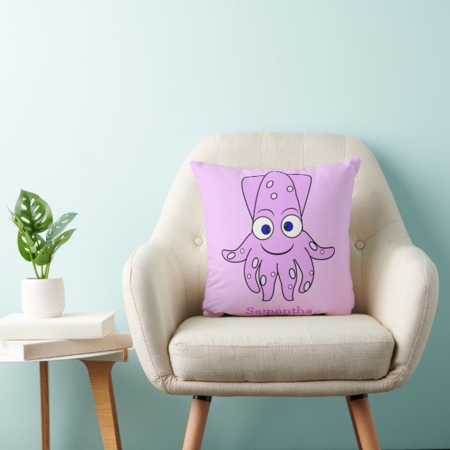 Cojín Decorativo Purple Squid Design Personalised (Silla)