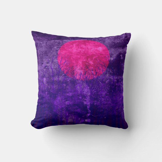 Cojín Decorativo Purple Sunset | Pintura abstracta 2 (Anverso)