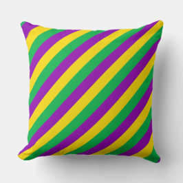 COJÍN DECORATIVO PURPLE VERDE AMARILLO MARDI GRAS STRIPTS