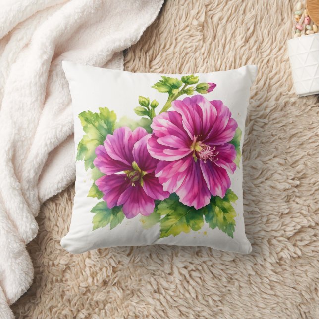 Cojín Decorativo Purple Watercolor Flower Illustration  (Manta)