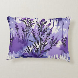 Cojín Decorativo Purple Watercolor with Florals