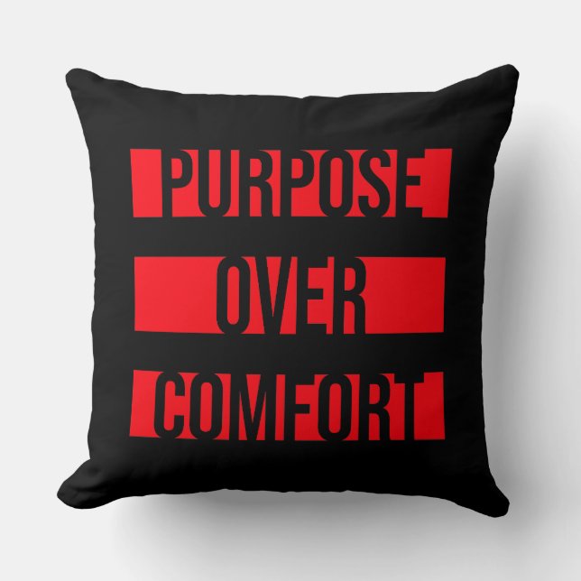 Cojín Decorativo Purpose Over Comfort Motivation Mindset Growth (Anverso)