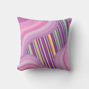 Cojín Decorativo Púrpura abstracta estampada