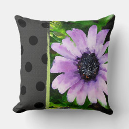 Cojín Decorativo Púrpura almohadilla de acento de margarita