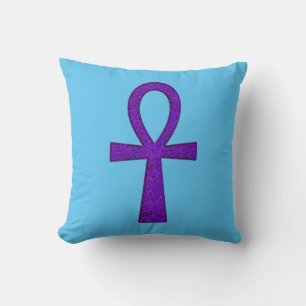 Cojín Decorativo Púrpura Ankh