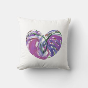 Cojín Decorativo Púrpura Corazón de Alegría Pillow