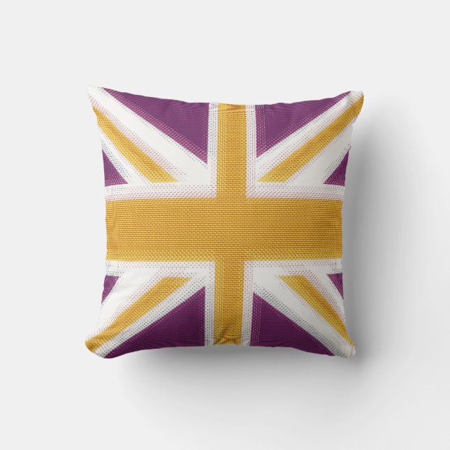 Cojín Decorativo Púrpura de Union Jack (Anverso)