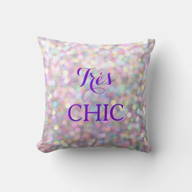 Cojín Decorativo Púrpura espumoso Muy MODA Pillow (Anverso)