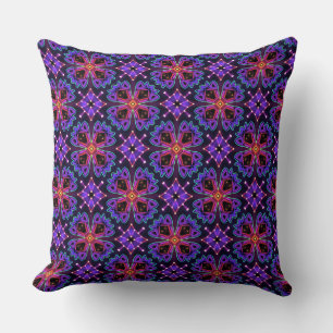 Cojín Decorativo Púrpura fucsia azul del amortiguador del diseño