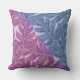 Cojín Decorativo Púrpura lavanda azul rosa Palm tropical