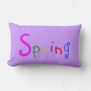 Cojín decorativo Púrpura Lumbar de Primavera