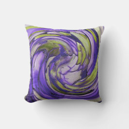 Cojín Decorativo Púrpura N Lime Abstrato Arte Pillow
