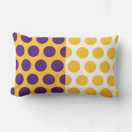 Cojín Decorativo Púrpura, oro, Círculos blancos MOJO Pillow america