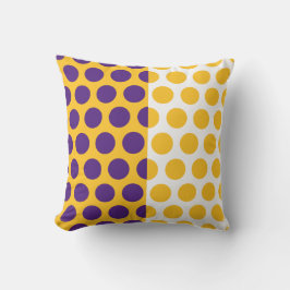 Cojín Decorativo Púrpura, oro, Círculos blancos MOJO Pillow america