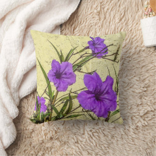 Cojín Decorativo Púrpura Petunias cerradas