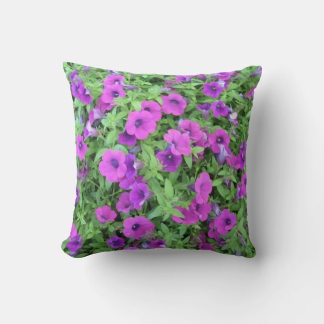 Cojín Decorativo Púrpura Petunias Pillow - Púrpura (Anverso)