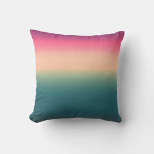 Cojín Decorativo Púrpura Rosa A Azul Horizonte
