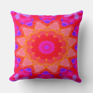 Cojín Decorativo Púrpura, rosa y Naranja