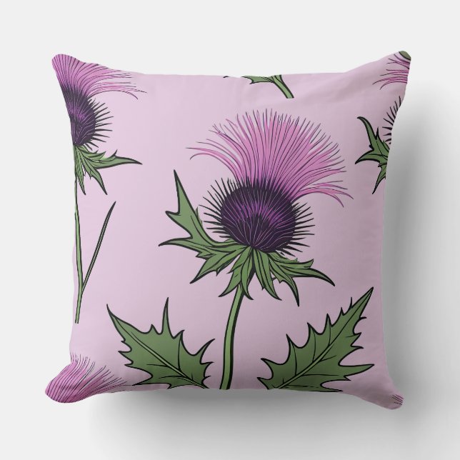 Cojín Decorativo Púrpura silvestre (rosa) (Anverso)