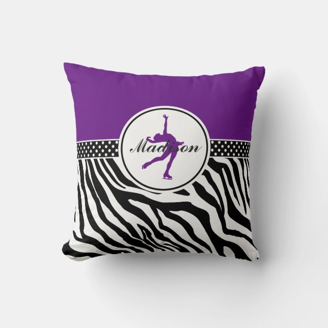 Cojín Decorativo Púrpura su conocido patinaje artístico el (Anverso)