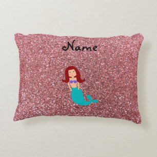 Cojín Decorativo Purpurina conocido personalizado del rosa en