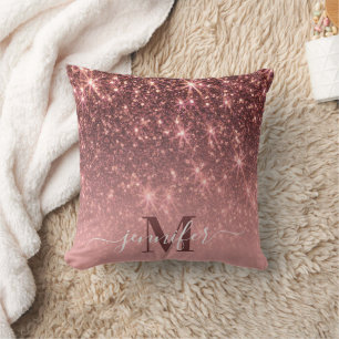 Cojín Decorativo Purpurina Cute Rosa Gold