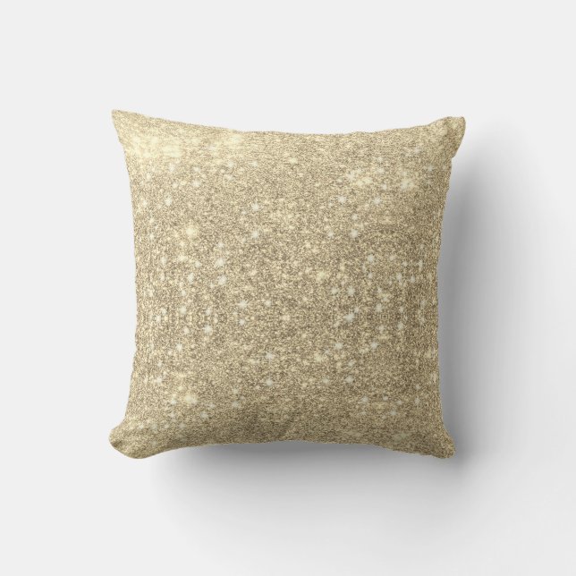 Cojín Decorativo Purpurina de oro Faux Sparkle (Anverso)