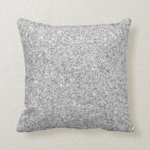 Cojín Decorativo Purpurina de plata elegante