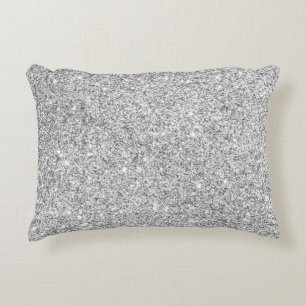 Cojín Decorativo Purpurina de plata elegante