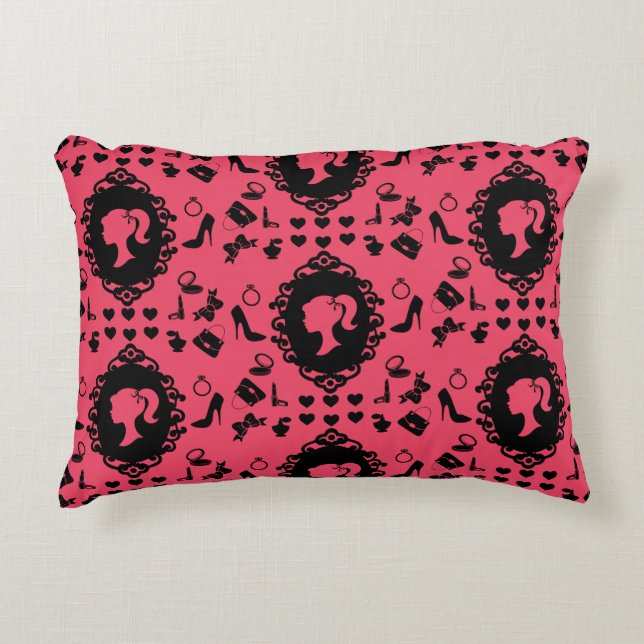 Cojín Decorativo Purpurina Doll Birthday Glam Fashion (Anverso)