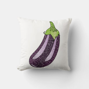 Cojín Decorativo Purpurina Eggplant